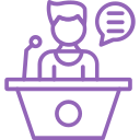 Keynote speaking icon