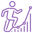 Business growth icon